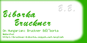 biborka bruckner business card
